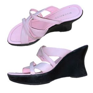 Y2K Pink Wedged Sandals